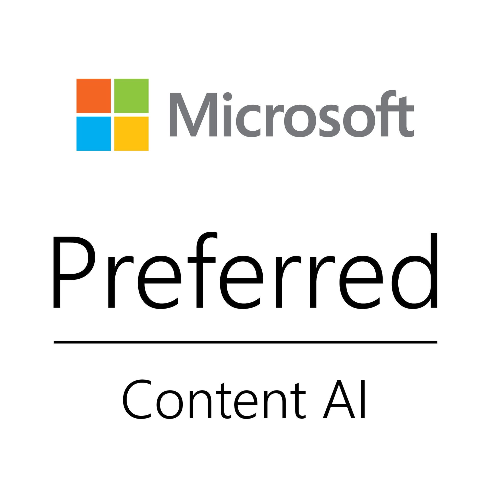 Microsoft Preferred Content AI Partner badge